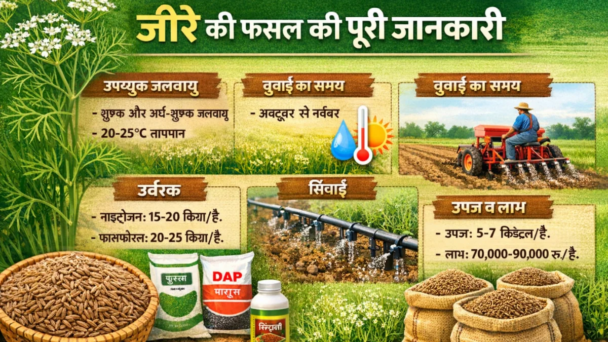 जीरे की खेती कैसे करें: जीरा फसल की पूरी जानकारी
