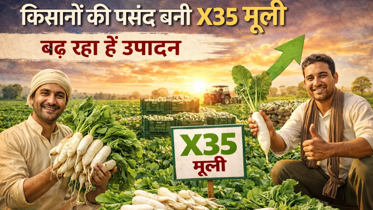 किसानों की पसंद बनी X35 मूली: खेती, उत्पादन और फायदे