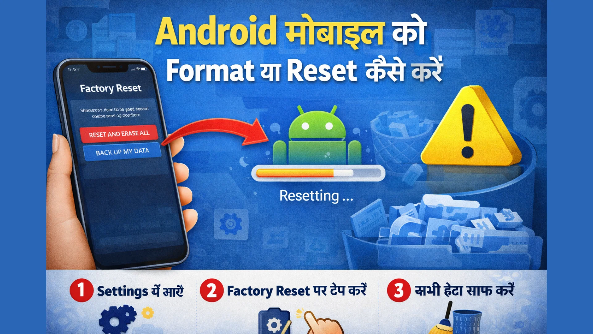Android मोबाइल को Format या Reset कैसे करें