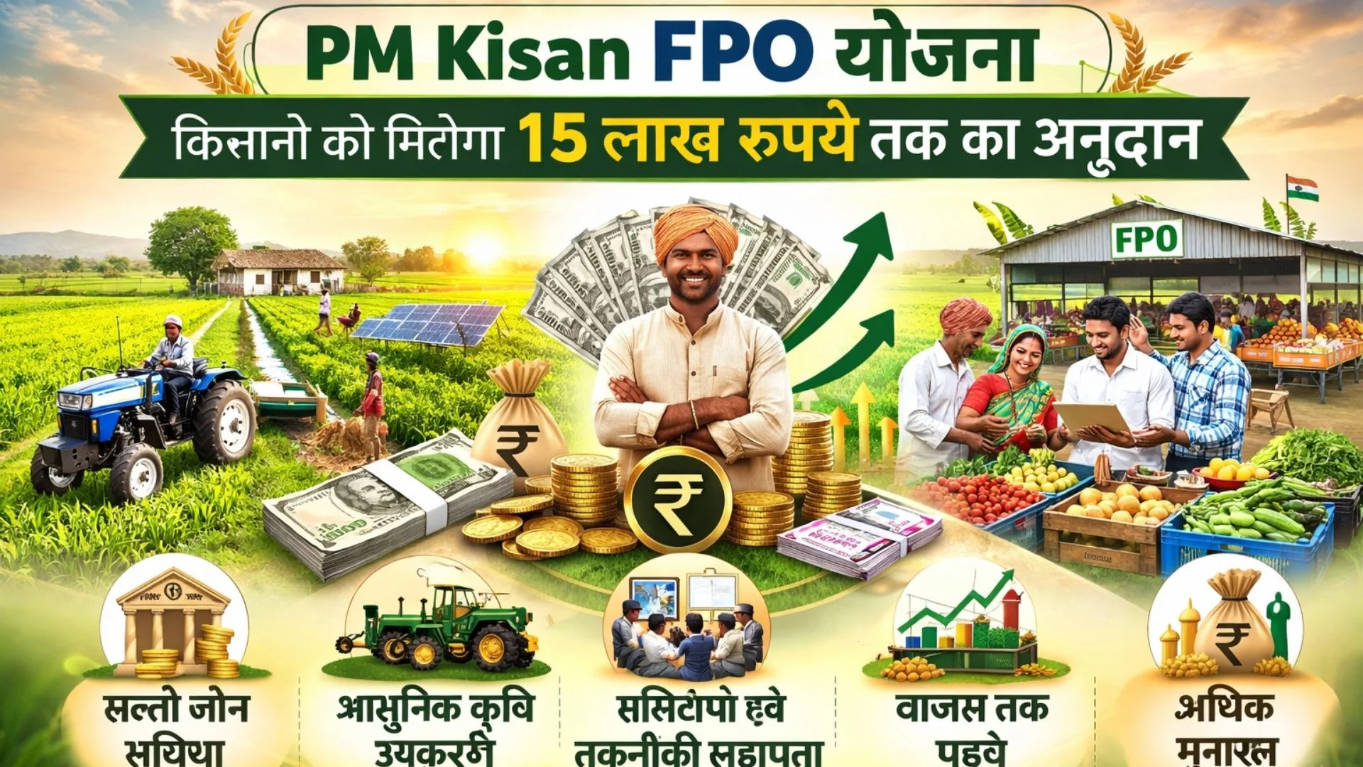 PM Kisan FPO योजना: किसानों को मिलेगा 15 लाख रुपये तक का अनुदान